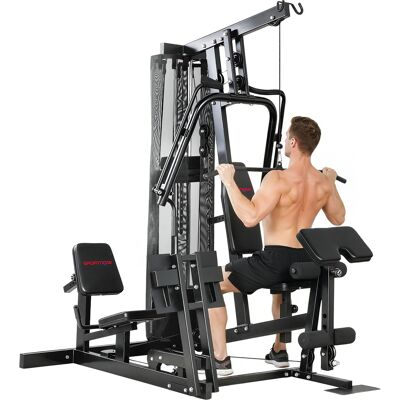 JHY DESIGN Estación De Entrenamiento Con Pesas Power Rack, Equipada Con Polea Alta, Barra Mariposa, Mancuernas De 65 Kg Y Cuerda De Hasta 120 Kg. JHY DESIGN Estación De Entrenamiento Con Pesas Power Rack, Equipada Con Polea Alta, Barra Mariposa, Mancuernas De 65 Kg Y Cuerda De Hasta 120 Kg.