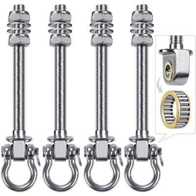 ARNAULT Pernos De Suspensión Para Hamaca De 23,5 Cm Para Columpio, Kit De Rodamientos Giratorios Para Silla De Interior/exterior, Cuerda De Yoga, Saco De Boxeo Y Saco De Arena, 680 Kg ARNAULT Pernos De Suspensión Para Hamaca De 23,5 Cm Para Columpio, Kit De Rodamientos Giratorios Para Silla De Interior/exterior, Cuerda De Yoga, Saco De Boxeo Y Saco De Arena, 680 Kg
