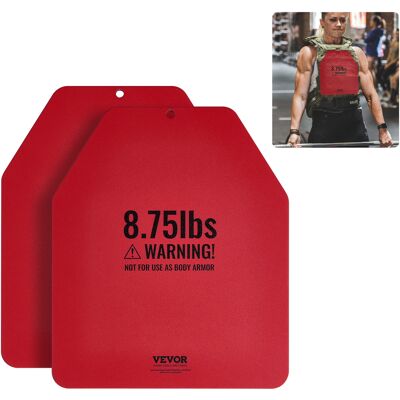 OEM Vevor Placas De Peso Para Chalecos, 2 Placas De 4 Kg, Acero Primera Calidad, Ajuste Ergonómico Contorneado, Peso Adicional, Para Entrenamiento De Fuerza, Carrera, Fitness, 295 X 248 X 8 Mm, Rojo OEM Vevor Placas De Peso Para Chalecos, 2 Placas De 4 Kg, Acero Primera Calidad, Ajuste Ergonómico Contorneado, Peso Adicional, Para Entrenamiento De Fuerza, Carrera, Fitness, 295 X 248 X 8 Mm, Rojo