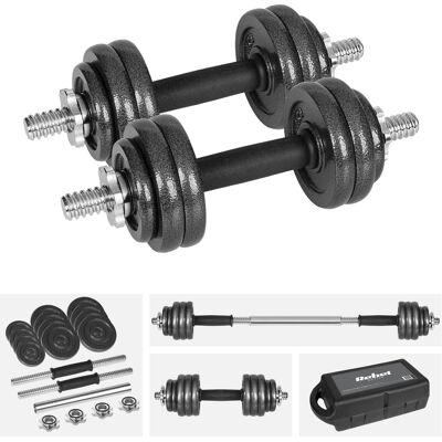 OEM Mancuernas Ajustables De Hierro Fundido En Estuche Con Barra, Juego De 15 Kg Rebel, Sólidas OEM Mancuernas Ajustables De Hierro Fundido En Estuche Con Barra, Juego De 15 Kg Rebel, Sólidas