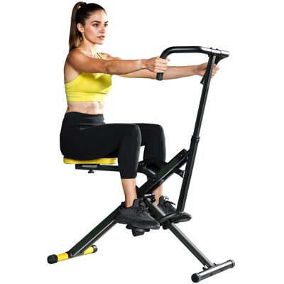 JHY DESIGN Máquina De Entrenamiento Con Pesas Plegable Total Crunch Con Asiento Ajustable, Fabricada En Metal Y Plástico, 57 X 105 X 115 Cm, Amarilla JHY DESIGN Máquina De Entrenamiento Con Pesas Plegable Total Crunch Con Asiento Ajustable, Fabricada En Metal Y Plástico, 57 X 105 X 115 Cm, Amarilla