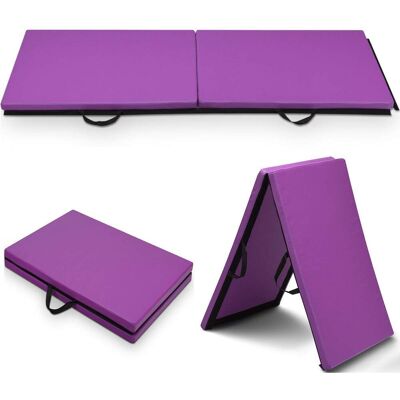 Costway Estera De Yoga Cojín Alfombra De Gimnasia Fitness Ejercicio Plegable Portátil Azul Morado Morado Costway Estera De Yoga Cojín Alfombra De Gimnasia Fitness Ejercicio Plegable Portátil Azul Morado Morado