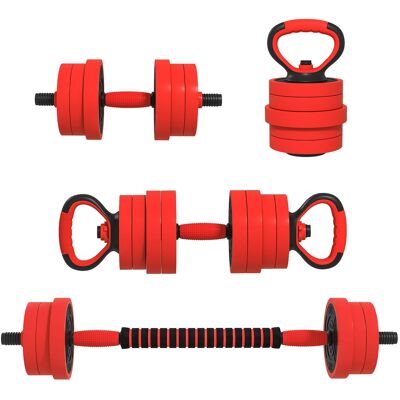 JHY DESIGN Kit De Entrenamiento Con Pesas 4 En 1: Pesa Rusa De 20 Kg, Mancuernas, Barra Y Soporte Para Flexiones. JHY DESIGN Kit De Entrenamiento Con Pesas 4 En 1: Pesa Rusa De 20 Kg, Mancuernas, Barra Y Soporte Para Flexiones.