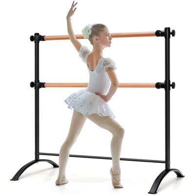 Costway 120 Cm Barra De Ballet Portátil, Barra Doble Independiente, Altura Ajustable 56/76/96/116 Cm, Baile, Entrenamiento, Barra De Fitness, Gimnasio En Casa, Adultos Y Niños Costway 120 Cm Barra De Ballet Portátil, Barra Doble Independiente, Altura Ajustable 56/76/96/116 Cm, Baile, Entrenamiento, Barra De Fitness, Gimnasio En Casa, Adultos Y Niños