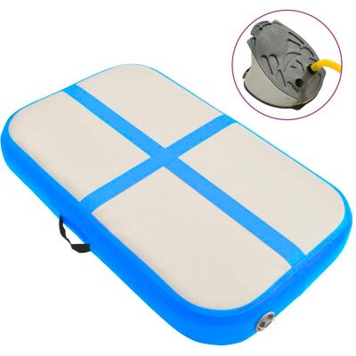 Colchoneta de Gimnasia Inflable con Bomba - 60x100x20 cm, Azul Colchoneta de Gimnasia Inflable con Bomba - 60x100x20 cm, Azul