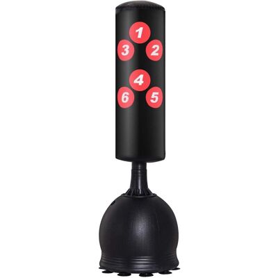 NORTHIX Saco De Boxeo Independiente 165cm Para Adultos, Resistente Con Base De Ventosa, Negro, Ideal Para Profesionales Y Principiantes NORTHIX Saco De Boxeo Independiente 165cm Para Adultos, Resistente Con Base De Ventosa, Negro, Ideal Para Profesionales Y Principiantes