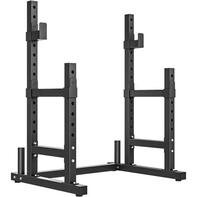 JHY DESIGN Soporte Para Barra Ajustable De 2 Niveles Con Soporte Para Discos De Pesas, Acero, 110 X 91 X 145 Cm, Negro JHY DESIGN Soporte Para Barra Ajustable De 2 Niveles Con Soporte Para Discos De Pesas, Acero, 110 X 91 X 145 Cm, Negro