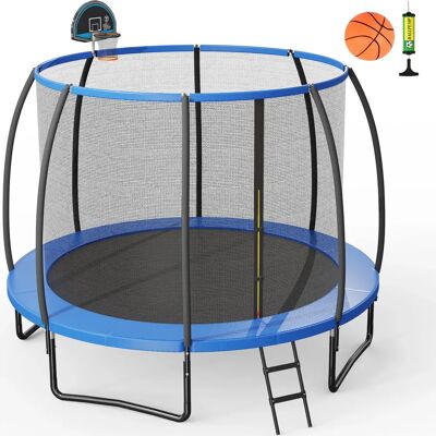 Costway Trampolín Al Aire Libre 305 Cm, Cama Elástica Con Aro De Baloncesto, Red De Protección, Almohadilla De Seguridad Y Escalera, Baloncesto Y Bomba De Pelotas Incluidos Costway Trampolín Al Aire Libre 305 Cm, Cama Elástica Con Aro De Baloncesto, Red De Protección, Almohadilla De Seguridad Y Escalera, Baloncesto Y Bomba De Pelotas Incluidos