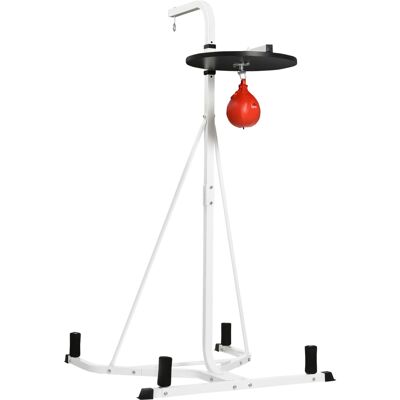 LIIYIELA Soporte Independiente 2 En 1 Para Saco De Boxeo Con Saco De Velocidad, 156 X 115 X 224 Cm, Blanco. LIIYIELA Soporte Independiente 2 En 1 Para Saco De Boxeo Con Saco De Velocidad, 156 X 115 X 224 Cm, Blanco.