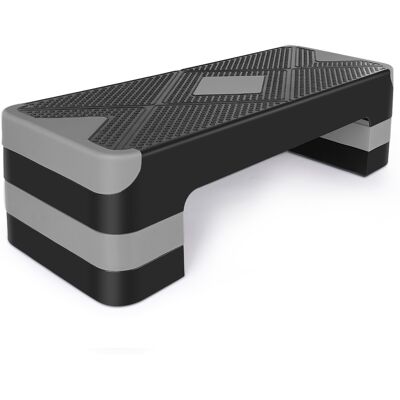 JHY DESIGN Plataforma De Step Aeróbico, Stepper De Ejercicio De 3 Niveles, Altura Ajustable De 10,16 Cm A 15,24 Cm Y A 20,32 Cm, Stepper De Fitness Para El Hogar Y La Oficina, Fácil De Guardar, Color Gris. JHY DESIGN Plataforma De Step Aeróbico, Stepper De Ejercicio De 3 Niveles, Altura Ajustable De 10,16 Cm A 15,24 Cm Y A 20,32 Cm, Stepper De Fitness Para El Hogar Y La Oficina, Fácil De Guardar, Color Gris.