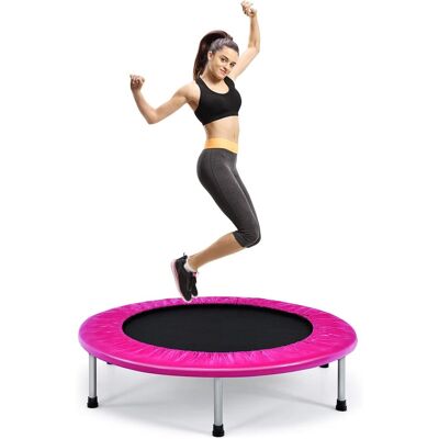 Mini Trampolín Plegable De Φ96cm Cama Elástica Fitness Carga Hasta 150 Kg - Costway Mini Trampolín Plegable De Φ96cm Cama Elástica Fitness Carga Hasta 150 Kg - Costway