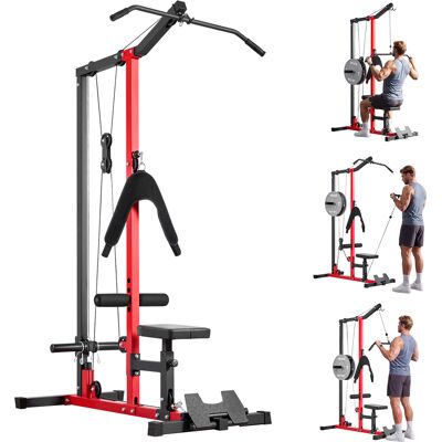 Vevor Máquina De Polea Dorsal 3 En 1, Máquina Polea Alta Y Baja Con Barra, Asiento Ajustable En 3 Niveles, Rodillo De Espuma Ajustable En 4 Niveles, Carga De 181 Kg Para Dorsal, Pecho, Tríceps Vevor Máquina De Polea Dorsal 3 En 1, Máquina Polea Alta Y Baja Con Barra, Asiento Ajustable En 3 Niveles, Rodillo De Espuma Ajustable En 4 Niveles, Carga De 181 Kg Para Dorsal, Pecho, Tríceps