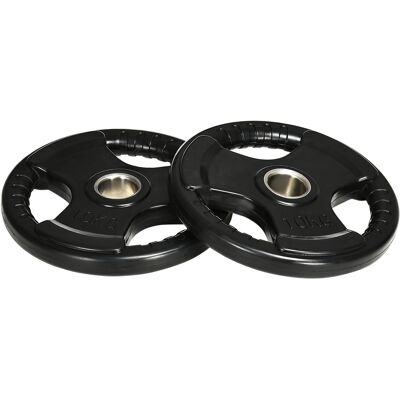 JHY DESIGN Discos De Levantamiento De Pesas, Juego De 2, Tri-grip, 2 X 10 Kg, Discos Olímpicos De Goma, Aptos Para Suelos, Orificio De 5 Cm, Tres Asas Para Entrenamiento De Fuerza. JHY DESIGN Discos De Levantamiento De Pesas, Juego De 2, Tri-grip, 2 X 10 Kg, Discos Olímpicos De Goma, Aptos Para Suelos, Orificio De 5 Cm, Tres Asas Para Entrenamiento De Fuerza.