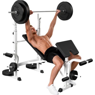 OEM Banco De Musculación Inclinable Con Soporte Para Barra Ajustable Extensión De Piernas Y Curl De Predicador Para Gimnasio OEM Banco De Musculación Inclinable Con Soporte Para Barra Ajustable Extensión De Piernas Y Curl De Predicador Para Gimnasio