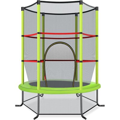Costway Cama Elastica Infantil Ø 165cm, Trampolines Con Red De Seguridad Y Almohadilla Para Muelles Para Niños De 3-6 Años, De Interior/exterior, Carga Estática 135kg Verde Costway Cama Elastica Infantil Ø 165cm, Trampolines Con Red De Seguridad Y Almohadilla Para Muelles Para Niños De 3-6 Años, De Interior/exterior, Carga Estática 135kg Verde