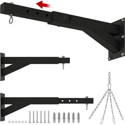 LIIYIELA Soporte De Pared Ajustable Para Saco De Boxeo Con 5 Posiciones De Longitud, Lo Suficientemente Resistente Para Soportar Hasta 60 Kg, Para Entrenamiento De Boxeo Y Kickboxing. LIIYIELA Soporte De Pared Ajustable Para Saco De Boxeo Con 5 Posiciones De Longitud, Lo Suficientemente Resistente Para Soportar Hasta 60 Kg, Para Entrenamiento De Boxeo Y Kickboxing.