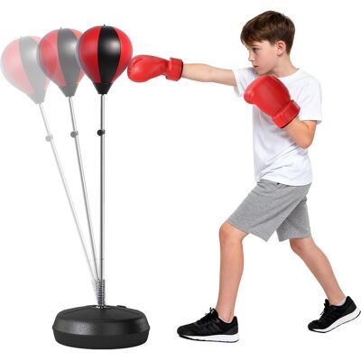 JHY DESIGN Kit De Boxeo Para Adultos Con Saco Ajustable, Soporte, Pelota De Velocidad, Guantes Y Bomba. JHY DESIGN Kit De Boxeo Para Adultos Con Saco Ajustable, Soporte, Pelota De Velocidad, Guantes Y Bomba.