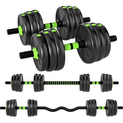 JHY DESIGN Juego De Mancuernas Ajustables (20 Kg), Mancuernas, Barras, Juego De Entrenamiento Con Pesas JHY DESIGN Juego De Mancuernas Ajustables (20 Kg), Mancuernas, Barras, Juego De Entrenamiento Con Pesas