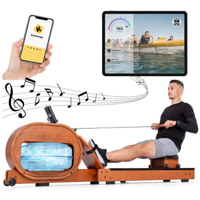 Remero De Agua Pantalla Lcd, Con Y Sin Compatibilidad De Aplicaciones (kinomap) Asiento Ergonómico, Cojín O Soporte Para Teléfono Móvil Máquina De Remo Casera De Madera Real Hasta 150 Kg Minkurow Remero De Agua Pantalla Lcd, Con Y Sin Compatibilidad De Aplicaciones (kinomap) Asiento Ergonómico, Cojín O Soporte Para Teléfono Móvil Máquina De Remo Casera De Madera Real Hasta 150 Kg Minkurow