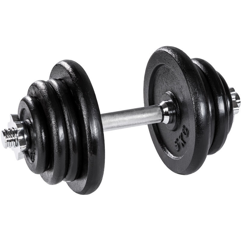 Tectake - Mancuerna cromado - pesas para musculación, aparato de gimnasia, aparato para hacer ejercicio - 25 kg - 2