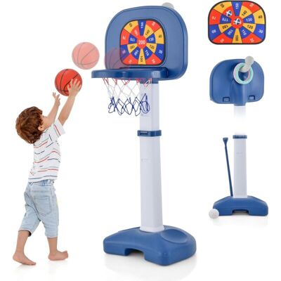 Costway - 4 En 1 Canasta De Baloncesto Para Niños, Juguete Ajustable De Canasta De Baloncesto Con Juegos De Lanzamiento De Anillos, Bola Pegajosa, Golf, Para Interiores O Exteriores Para Niños Costway - 4 En 1 Canasta De Baloncesto Para Niños, Juguete Ajustable De Canasta De Baloncesto Con Juegos De Lanzamiento De Anillos, Bola Pegajosa, Golf, Para Interiores O Exteriores Para Niños