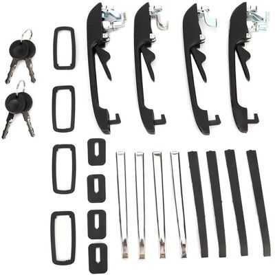 OEM Juego De 4 Manijas Exteriores Para Puertas Delanteras Y Traseras (izquierda Y Derecha) Con Llaves, Compatibles Con Golf Mk1/mk2 - Crezuo OEM Juego De 4 Manijas Exteriores Para Puertas Delanteras Y Traseras (izquierda Y Derecha) Con Llaves, Compatibles Con Golf Mk1/mk2 - Crezuo