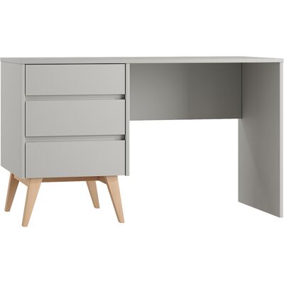 OEM Bureau 3 Tiroirs Pinio Swing Gris Et Bois OEM Bureau 3 Tiroirs Pinio Swing Gris Et Bois