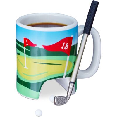 RELAXDAYS - Juego de Tazas de Golf - Cerámica-Plástico - Multicolor - Taza RELAXDAYS - Juego de Tazas de Golf - Cerámica-Plástico - Multicolor - Taza