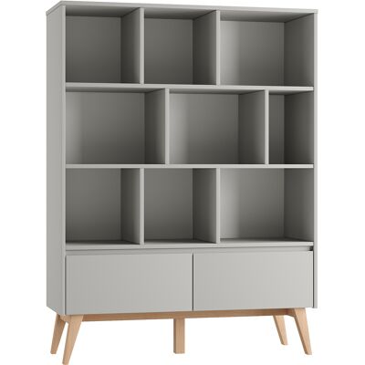 OEM Bibliothèque Pinio Swing Gris Et Bois OEM Bibliothèque Pinio Swing Gris Et Bois