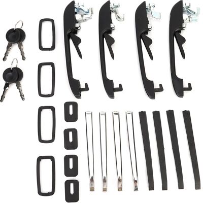 OEM 4 Manijas Exteriores De Puerta Delanteras/traseras Izquierda/derecha Con Llaves Para Golf Mk1/mk2 - Abs+aluminio - Reemplazo Oe OEM 4 Manijas Exteriores De Puerta Delanteras/traseras Izquierda/derecha Con Llaves Para Golf Mk1/mk2 - Abs+aluminio - Reemplazo Oe