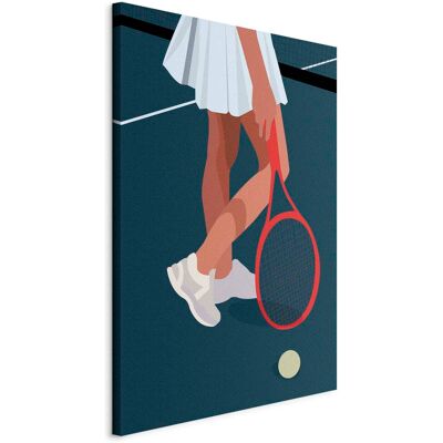 OEM Imagen - Jugador De Tenis Con Una Raqueta Roja En La Cancha - Gráfico OEM Imagen - Jugador De Tenis Con Una Raqueta Roja En La Cancha - Gráfico