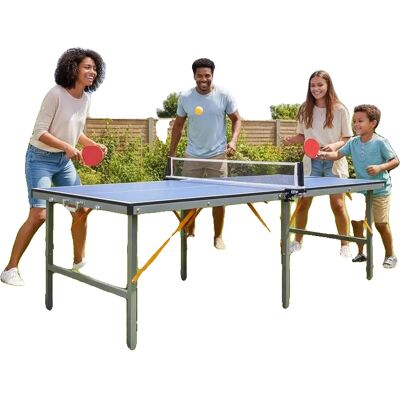 OEM Mesa De Ping-pong Plegable, Incluye Paletas Y Pelotas, Color Azul. OEM Mesa De Ping-pong Plegable, Incluye Paletas Y Pelotas, Color Azul.