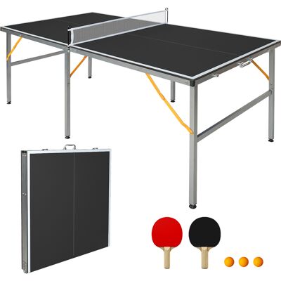 JHY DESIGN Mesa De Ping-pong Plegable Portátil De Tamaño Mediano (182 X 91 Cm / 6 X 3 Pies), Juego De Tenis De Mesa Con Red. JHY DESIGN Mesa De Ping-pong Plegable Portátil De Tamaño Mediano (182 X 91 Cm / 6 X 3 Pies), Juego De Tenis De Mesa Con Red.