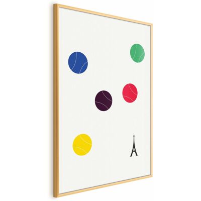 OEM Póster: Torre Eiffel Y Pelotas De Tenis De Colores OEM Póster: Torre Eiffel Y Pelotas De Tenis De Colores