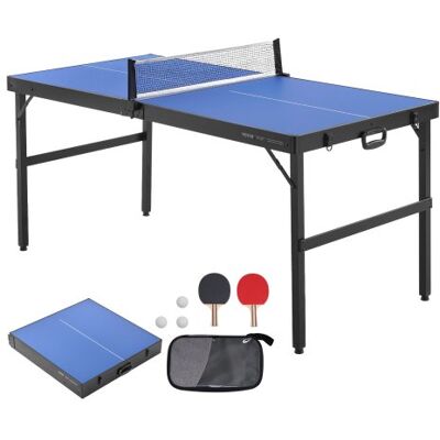 OEM Mesa De Ping-pong Para Juego De Tenis De Mesa 1526x665x718 Mm Mesa De Ping-pong De Mdf Plegable Portátil Para Interiores Con Red, 2 Paletas, 3 Pelotas, Bolsa De Transporte, Asa OEM Mesa De Ping-pong Para Juego De Tenis De Mesa 1526x665x718 Mm Mesa De Ping-pong De Mdf Plegable Portátil Para Interiores Con Red, 2 Paletas, 3 Pelotas, Bolsa De Transporte, Asa