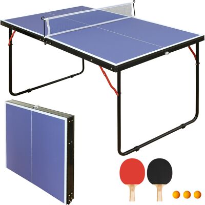 JHY DESIGN Mesa De Ping-pong Plegable De 137,2 Cm (4,5 Pies), Juego Portátil Con Red, 2 Paletas Y 3 Pelotas. Para Jugar En Interiores Y Exteriores. Fácil De Guardar. JHY DESIGN Mesa De Ping-pong Plegable De 137,2 Cm (4,5 Pies), Juego Portátil Con Red, 2 Paletas Y 3 Pelotas. Para Jugar En Interiores Y Exteriores. Fácil De Guardar.