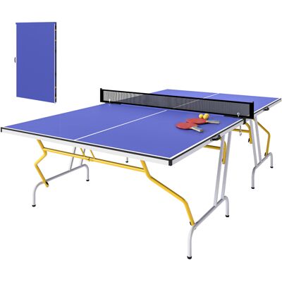 OEM Mesa De Ping Pong Plegable Mesa De Tenis De Mesa Diseño Compacto Con Red Y Reposapiés Ajustables 274x152,5x76 Cm Azul OEM Mesa De Ping Pong Plegable Mesa De Tenis De Mesa Diseño Compacto Con Red Y Reposapiés Ajustables 274x152,5x76 Cm Azul