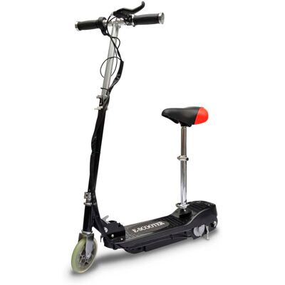 Scooter eléctrico con asiento vidaXL - Plegable, 120W, Negro Scooter eléctrico con asiento vidaXL - Plegable, 120W, Negro