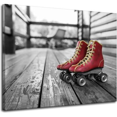 OEM Lienzo Impreso Con Diseño De Patines De Ruedas Rojos Vintage, 100x80 Cm. OEM Lienzo Impreso Con Diseño De Patines De Ruedas Rojos Vintage, 100x80 Cm.