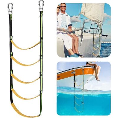 OEM Escalera De Cuerda, Escalera Para Barco De 5 Peldaños, 32 X 133 Cm, Escalera Blanda, Escalera Para Bote Inflable, Velero, Kayak Y Canoa OEM Escalera De Cuerda, Escalera Para Barco De 5 Peldaños, 32 X 133 Cm, Escalera Blanda, Escalera Para Bote Inflable, Velero, Kayak Y Canoa