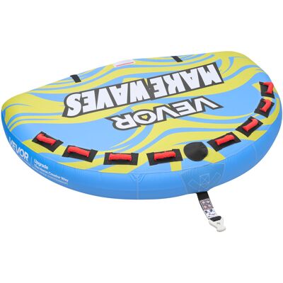 Vevor Flotador De Arrastre Inflable Para Deportes Acuáticos Para 4 Personas, Flotador Remolcable 226x162 Cm Capacidad De 308 Kg, Con Cubierta De Nailon, Asas Acolchadas, Válvula De Seguridad, Azul Vevor Flotador De Arrastre Inflable Para Deportes Acuáticos Para 4 Personas, Flotador Remolcable 226x162 Cm Capacidad De 308 Kg, Con Cubierta De Nailon, Asas Acolchadas, Válvula De Seguridad, Azul