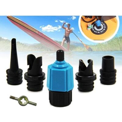 OEM Adaptador De Válvula De Aire Azul Para Sup (tabla De Paddle Surf), Tabla De Surf, Kayak, Kayak De Goma OEM Adaptador De Válvula De Aire Azul Para Sup (tabla De Paddle Surf), Tabla De Surf, Kayak, Kayak De Goma