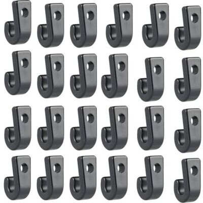 OEM 50 Uds. Ganchos En J De Nylon Negro, Ganchos De Amarre Para Kayak De Plástico Duradero, Ganchos En Forma De J Para Cuerda Bungee De Kayak, Canoa, Barco, Tabla De Paddle, Yate, Bote OEM 50 Uds. Ganchos En J De Nylon Negro, Ganchos De Amarre Para Kayak De Plástico Duradero, Ganchos En Forma De J Para Cuerda Bungee De Kayak, Canoa, Barco, Tabla De Paddle, Yate, Bote