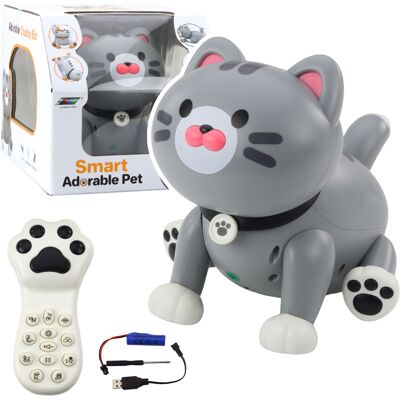 OEM Gatito Robot Interactivo Con Control Remoto Rc, Color Gris. OEM Gatito Robot Interactivo Con Control Remoto Rc, Color Gris.
