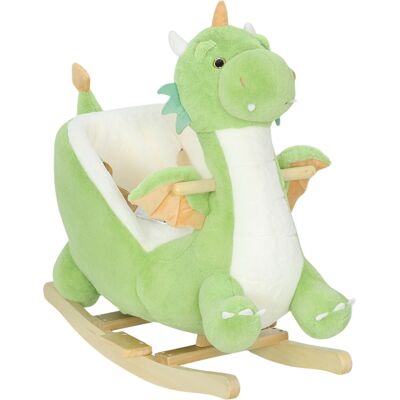 OEM Caballito Balancín Para Bebés De Peluche Con Base De Madera Con Sonido De Dragón Para Niños 18-36 Meses Verde OEM Caballito Balancín Para Bebés De Peluche Con Base De Madera Con Sonido De Dragón Para Niños 18-36 Meses Verde