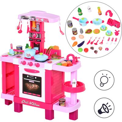 OEM Cocina De Juguete Para Niños Mayores De 3 Años Con 38 Accesorios Luz Sonido Juegos De Rol Temprano Educativo 78x29x87 Cm Rosa OEM Cocina De Juguete Para Niños Mayores De 3 Años Con 38 Accesorios Luz Sonido Juegos De Rol Temprano Educativo 78x29x87 Cm Rosa