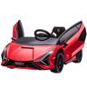 Homcom - Coche Eléctrico 12V para Niños +3 Años Lamborghini sian con Mando a Distancia Velocidad 3-5 km/h Apertura de Puerta Música MP3 usb y Faros