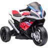 HOMCOM Moto eléctrica bmw HP4 para niños de +18 meses batería 6V con música usb velocidad 2,5 km/h avance y retroceso carga 30 kg 82,5x42x54 cm - Rojo