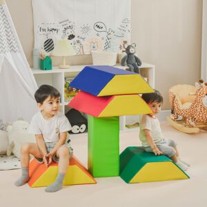 PZCC Juego De 5 Bloques De Espuma Para Niños De 12-36 Meses Juguetes De Construcción Y Aprendizaje 48x19x48 Cm Multicolor PZCC Juego De 5 Bloques De Espuma Para Niños De 12-36 Meses Juguetes De Construcción Y Aprendizaje 48x19x48 Cm Multicolor