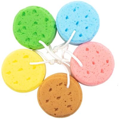 OEM Juego De 5 Esponjas De Baño Redondas Con Forma De Galleta, Aptas Para Niños, Para Bebés Y Niños OEM Juego De 5 Esponjas De Baño Redondas Con Forma De Galleta, Aptas Para Niños, Para Bebés Y Niños